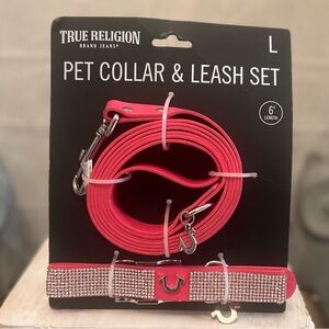 ⚡️True Religion Pet Collar & Leash Set - Size Large